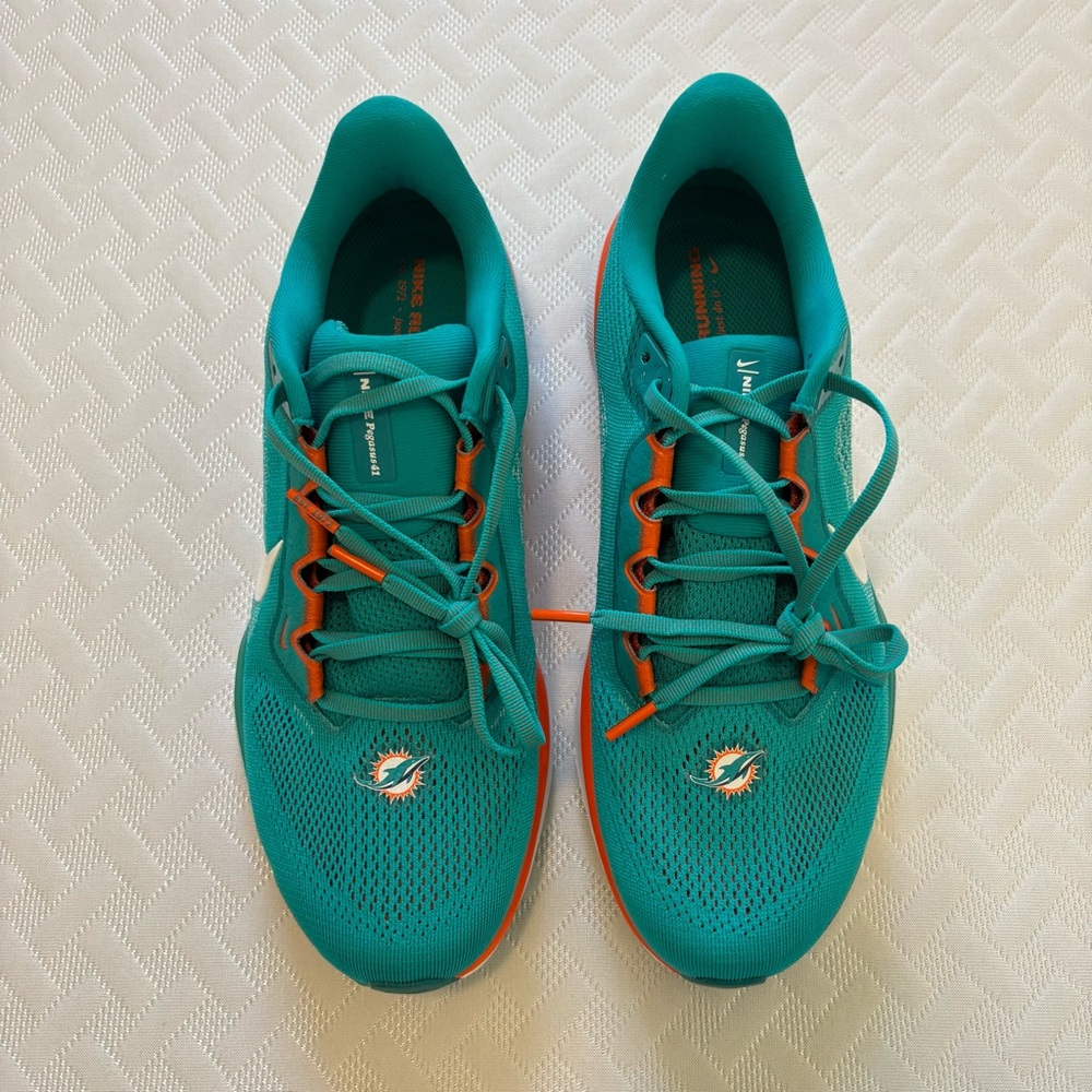 Nike Zoom Pegasus 41 Miami Dolphins Men's Size 9 Sneakers Shoes FZ5082-300 - Picture 2 of 5